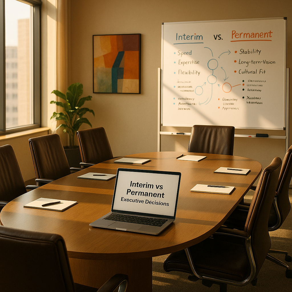 When To Choose an Interim Executive vs Permanent Hire